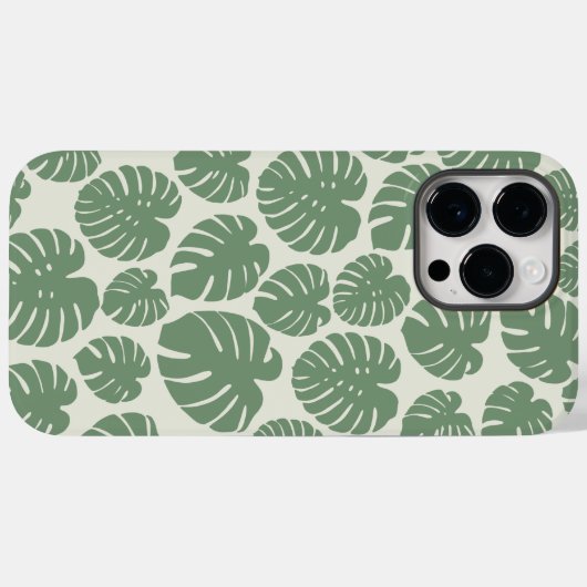 Coques Case-Mate iPhone Monstera - Vert (Verso (horizontal))