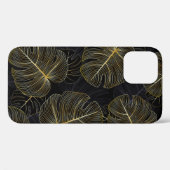 Coques Case-Mate iPhone Monstère dorée feuille, romantique sans couture fl (Verso (horizontal))