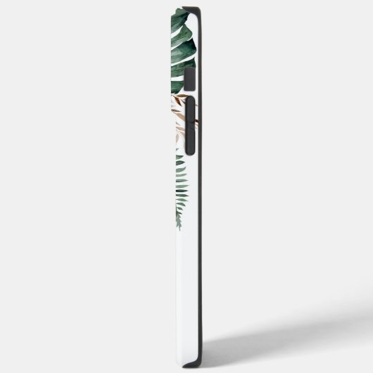 Coques Case-Mate iPhone Monstère tropicale et orchidée Nom personnalisé (Verso / Gauche)