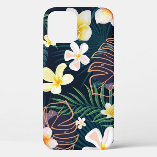 Coques Case-Mate iPhone Monstère tropicale fleurs de plumeria feuille (Verso)