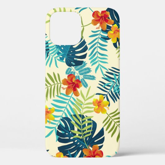 Coques Case-Mate iPhone Monstère tropicale Hibiscus Motif d'été (Verso)