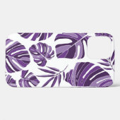 Coques Case-Mate iPhone Monstère violet tropicale feuilles sans couture mo (Verso (horizontal))