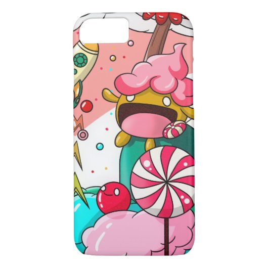 Coques Case-Mate iPhone Monstre de bonbons coloré (Dos)