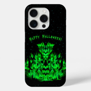 Coque iPhone 15 Pro Monstre de Flamme dans le Ciel Étoilé