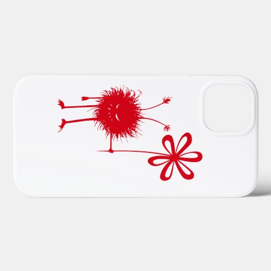 Coques Case-Mate iPhone Monstre malin en rouge - Evil Flower Bug (Verso (horizontal))
