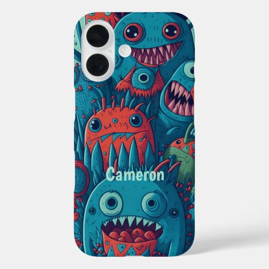 Coques Case-Mate iPhone Monstres mignons heureux souriants (Verso)