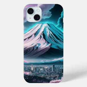 Coque iPhone 15 Mini Mont Fuji au-dessus de la ville au Japon