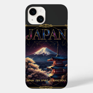 Coque Pour iPhone 14 Mont Fuji céleste Japon Pagode Voyage Art