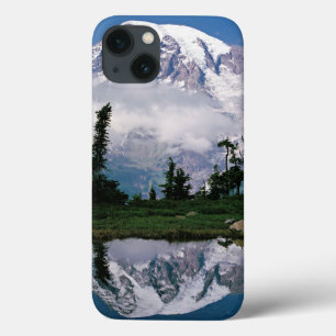 iPhone 13 Case Mont Rainier reflété dans un lac de montagne