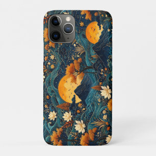 Case-Mate iPhone Case Montagne de Lune Dorée Motif Floral de Lotus dans
