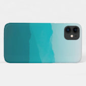 Coques Case-Mate iPhone Montagnes ombré turquoises (Dos (Horizontal))