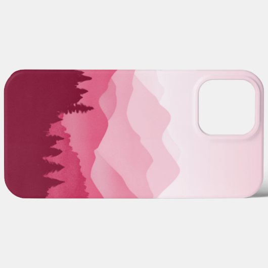 Coques Case-Mate iPhone Montagnes roses (Verso (horizontal))