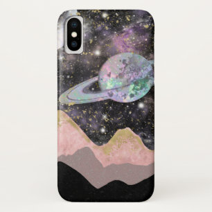 Case-Mate iPhone Case Montagnes Spatiales Ciel Étoilé Galaxie Planètes