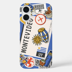 Coques iPhone 16 Montevideo Boarding Pass - Uruguay Travel