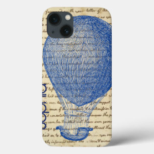 Coques Pour iPhone Montgolfière sur écriture manuscrite vintage Ajout