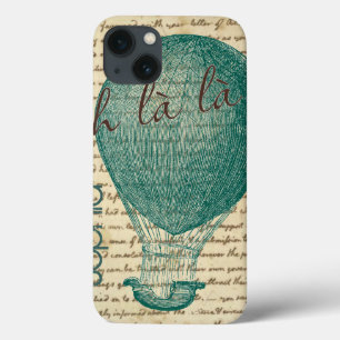 Coques Pour iPhone Montgolfière sur écriture manuscrite vintage Oh La
