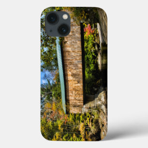 iPhone 13 Case Montgomery Covered Bridge with fall foliage
