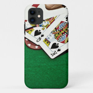 Coques Pour iPhone Montrant à cartes le tisonnier de table verte