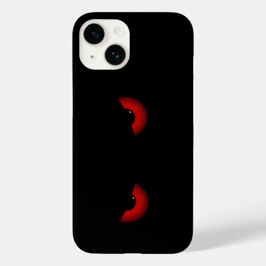Coques Case-Mate iPhone Montre aux yeux rouges noir (Verso)