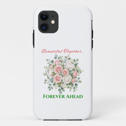 Coques Case-Mate iPhone Montre de mariage florale élégante (Dos)