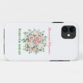 Coques Case-Mate iPhone Montre de mariage florale élégante (Dos (Horizontal))