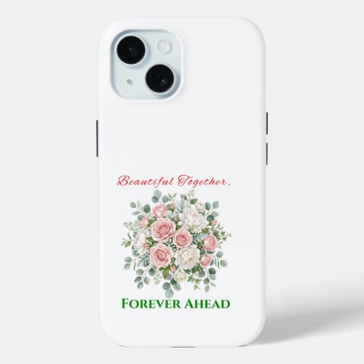 Coques Case-Mate iPhone Montre de mariage florale élégante (Verso)