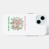 Coques Case-Mate iPhone Montre de mariage florale élégante (Verso (horizontal))