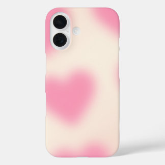 Coques iPhone 16 Moody Esthétique Coeur rose