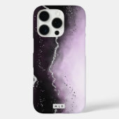 Coques Case-Mate iPhone Moody Ombre Purple Gradient tendance Monogramme (Verso)
