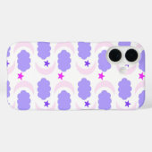 Coques Case-Mate iPhone Moon Cloud Stars foncé violet rose Motif (Verso (horizontal))