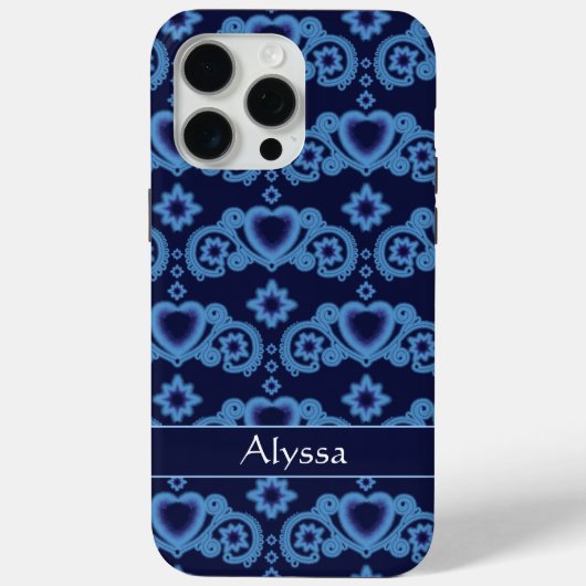 Coques Case-Mate iPhone Moon Magic Stars Coeurs Celestial Midnight Blue (Verso)