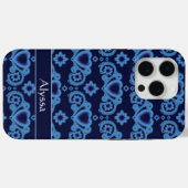 Coques Case-Mate iPhone Moon Magic Stars Coeurs Celestial Midnight Blue (Verso (horizontal))