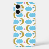 Coques Case-Mate iPhone Moon Nuages Étoiles Faux Gold Parties scintillant  (Verso)