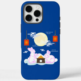 Coques iPhone 16 Pro Max Moon Rabbit Mooncake Nuages Mooncake Festival à la