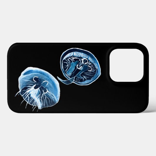 Coques Case-Mate iPhone MoonJellyfish aquarelle art (Verso (horizontal))