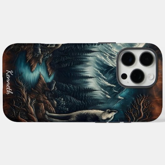Coques Case-Mate iPhone Moonlight Howl (Verso (horizontal))