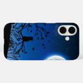 Coques Case-Mate iPhone Moonlit Black Cat on Tree Silhouette (Verso (horizontal))