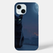 Coques Case-Mate iPhone Moonlit Cat on Rooftop Phone Case (Verso)