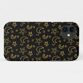 Coques Case-Mate iPhone Moons et étoiles Motif or (Dos (Horizontal))