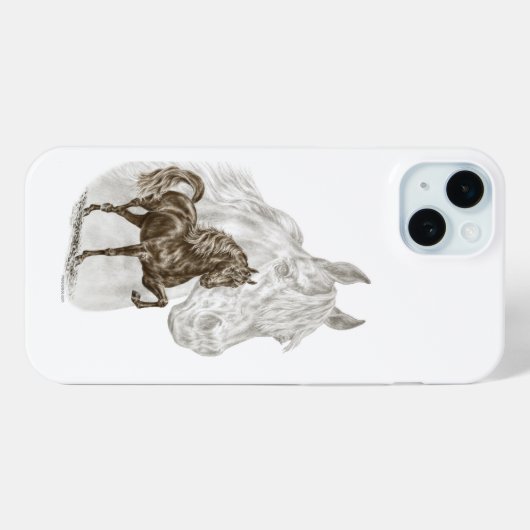 Coques Case-Mate iPhone Morgan Horse Art (Verso (horizontal))