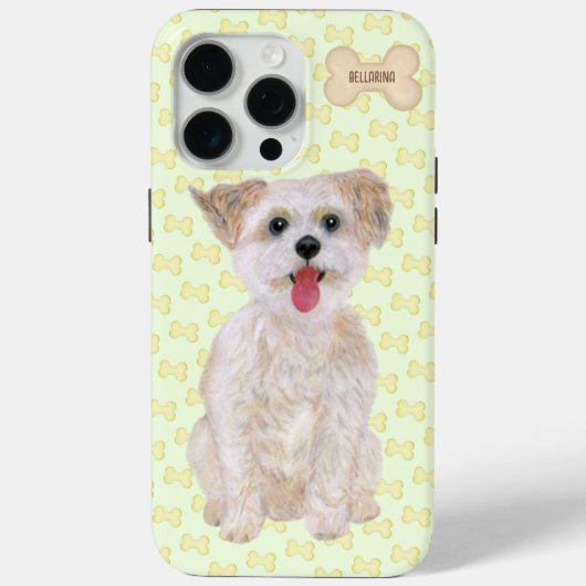 Coques Case-Mate iPhone Morkie Avec Os Et Texte (Verso)