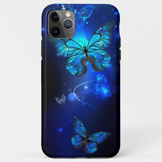 Coques Case-Mate iPhone Morpho Butterfly in the Dark Background (Dos)