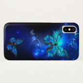 Coques Case-Mate iPhone Morpho Butterfly in the Dark Background (Dos (Horizontal))
