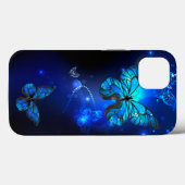 Coques Case-Mate iPhone Morpho Butterfly in the Dark Background (Verso (horizontal))