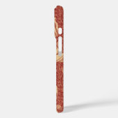 Coques Case-Mate iPhone Morris Inspiré Lily Flower Botanique Rouge Textile (Verso / Gauche)