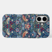 Coques Case-Mate iPhone Morris Strawberry Thief Classique Bleu Indigo Fin (Verso (horizontal))