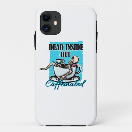 Coques Case-Mate iPhone Mort À L'Intérieur Mais Café Aimant Squelette Aima (Dos)