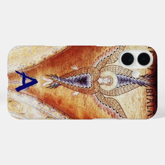 Coques Case-Mate iPhone MOSAIC ANGEL, Monogramme (Verso (horizontal))