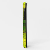 Coques Case-Mate iPhone Mosaic Carré Kaleidoscope Vert et Jaune (Dos/Gauche)