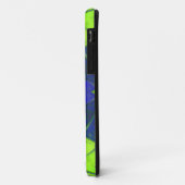 Coques Case-Mate iPhone Mosaic Kaleidoscope Fleur Bleu et Vert (Dos/Gauche)